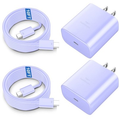 USB C Charger Block, 45W Super Fast Charger with 10FT Cable for Samsung Galax...