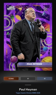 Paul Heyman - Purple 150cc Iconic 2026 Slam WWE Cosmic Chrome DIGITAL