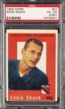 1959 TOPPS #57 EDDIE SHACK PSA 4 MC