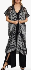 NWT Fabulous BCBG Max Azria Black Print Kimon...