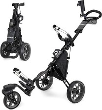 TEDYCATT 3-Wheel Swivel Push / Pull Golf Bag ...