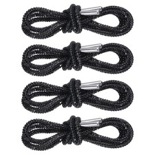 4pcs Rhinestone Shoe Laces 39" Length for Sweatpants Shorts Sneakers, Black