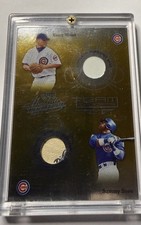 2002 Playoff Absolute Memorabilia Gold Materials /50 Kerry Wood Sammy Sosa #TT7
