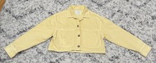 Zara Girls Denim Jean Jacket Size 11-12 152 Cm Yellow