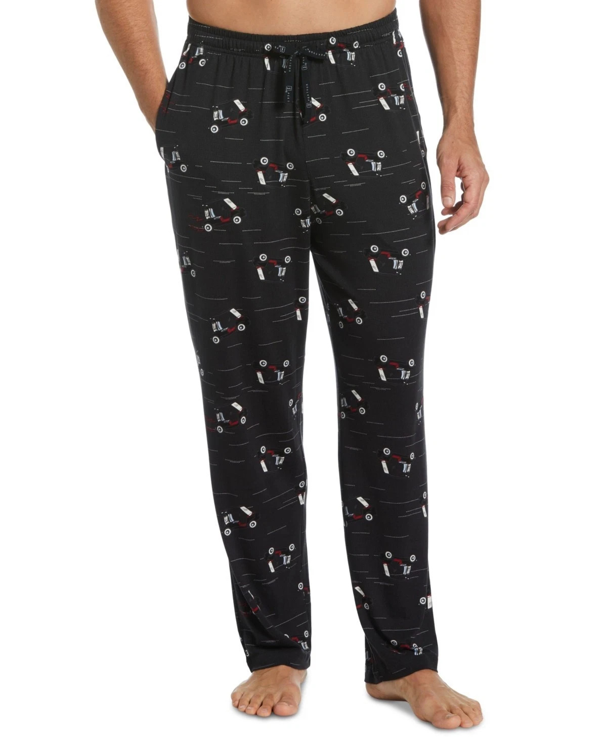 PGA TOUR Pajama Pants Mens Medium Black Drawstring Soft Touch Comfort Golf Cart