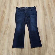 Old Navy Kicker Boot-Cut Mid Rise Women's Dark Wash Jeans Plus Size 20 Short