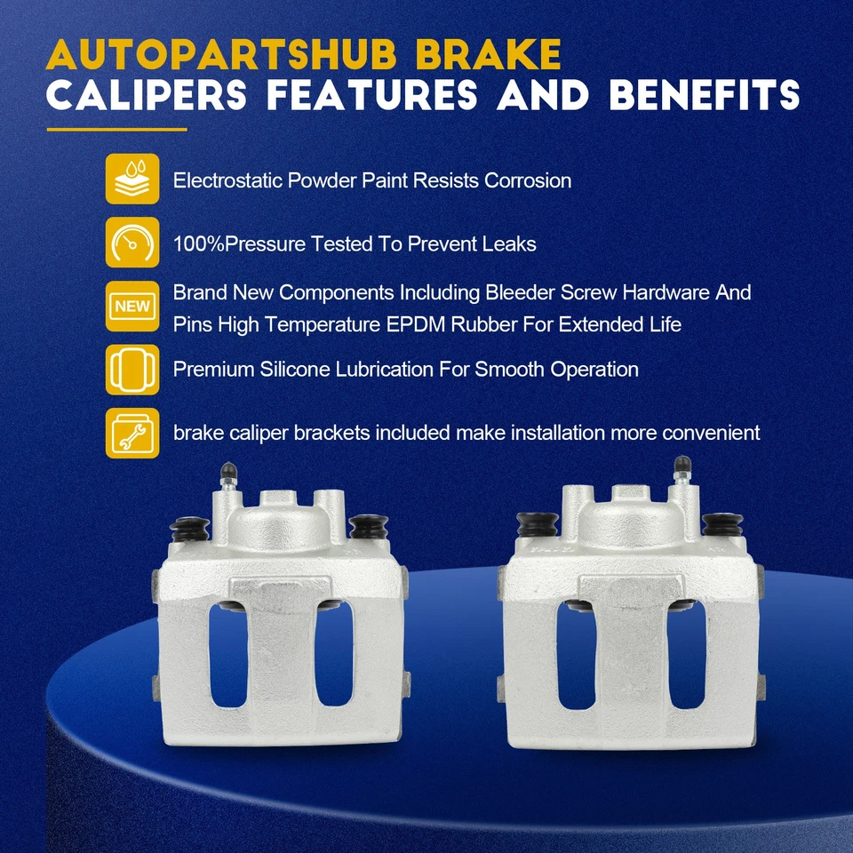 2PCS Brake Front Calipers For 1990-1995,1997-2006 Jeep Wrangler Driver Passenger - Image 4 of 4