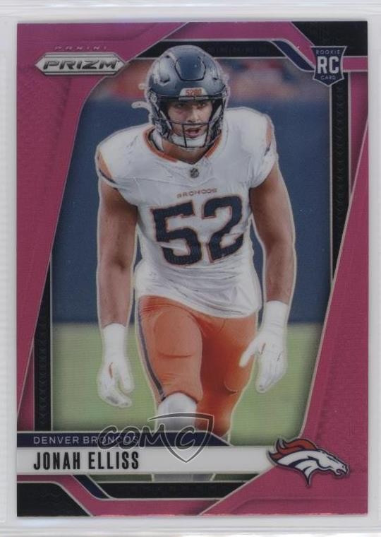 2024 Panini Prizm Rookies Pink Prizm Jonah Elliss #356 19b4