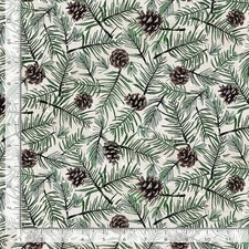 Winter Wonderland Fabric | Pine Cone & Bough Beige | Timeless Treasures YARD