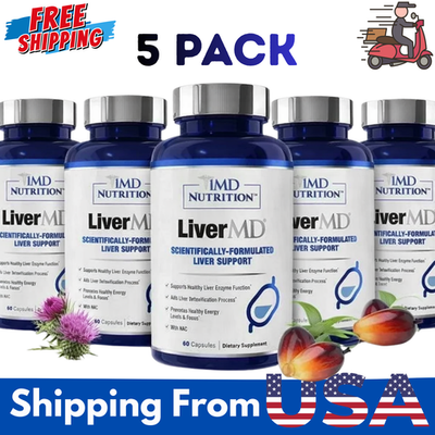 #ad 5 Packs 1MD Nutrition LiverMD Liver Support Supplement New Exp 11 2027 $52.99