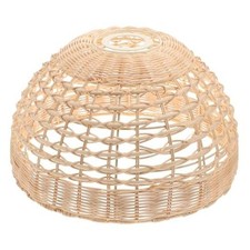 Rattan Pendant Lamp Shade Replacement Woven Cage Hanging Lampshade Retro
