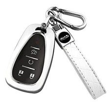 for Chevy Key Fob Cover With Keychain,Soft TPU Full Protection Style 1-silver