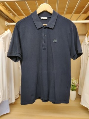 VERSACE COLLECTION POLOSHIRT TEE 2XL MARINE KRAGEN KURZARM HERREN XXL