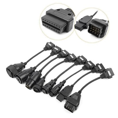 OBD2/ OBDII Full Set Diagnostic Truck Cables Tool Adapter For CDP B9 Pro car