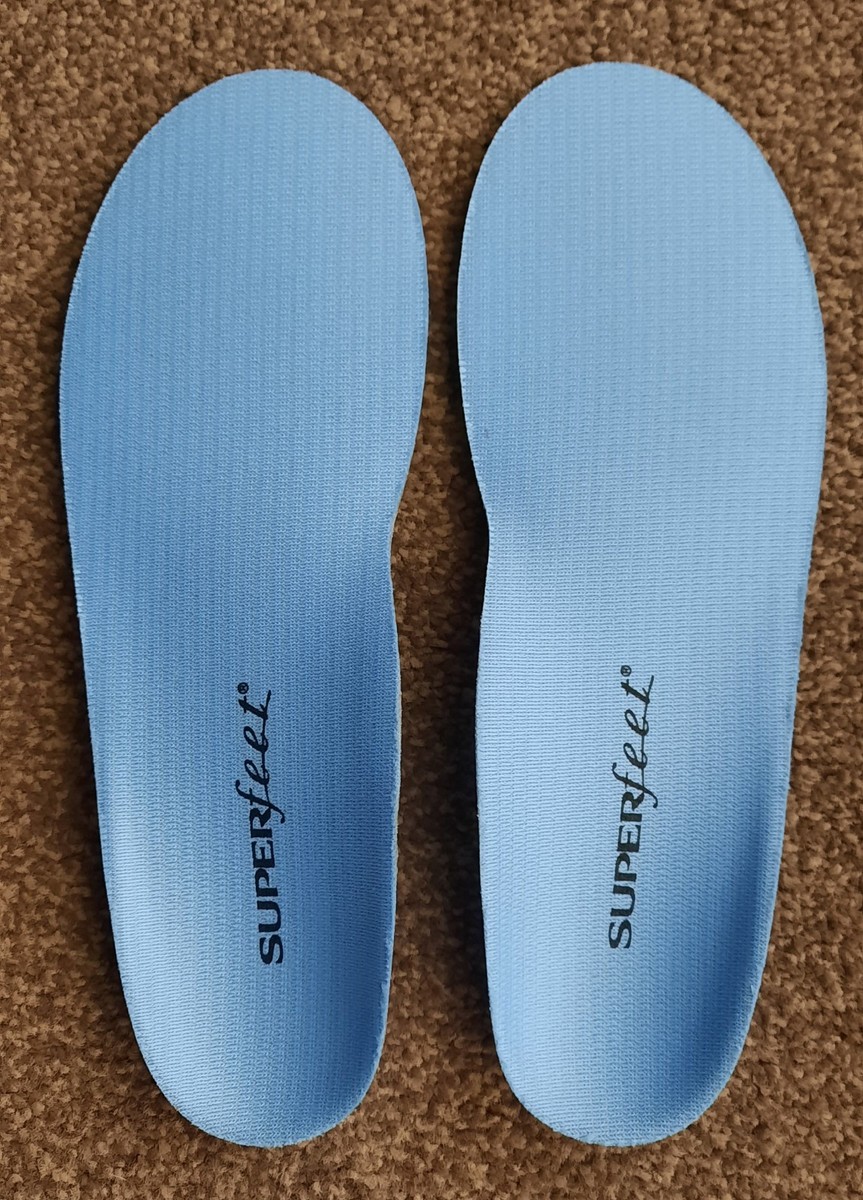 Superfeet Insole Blue- Arch Support Trim to Fit- Size B UK