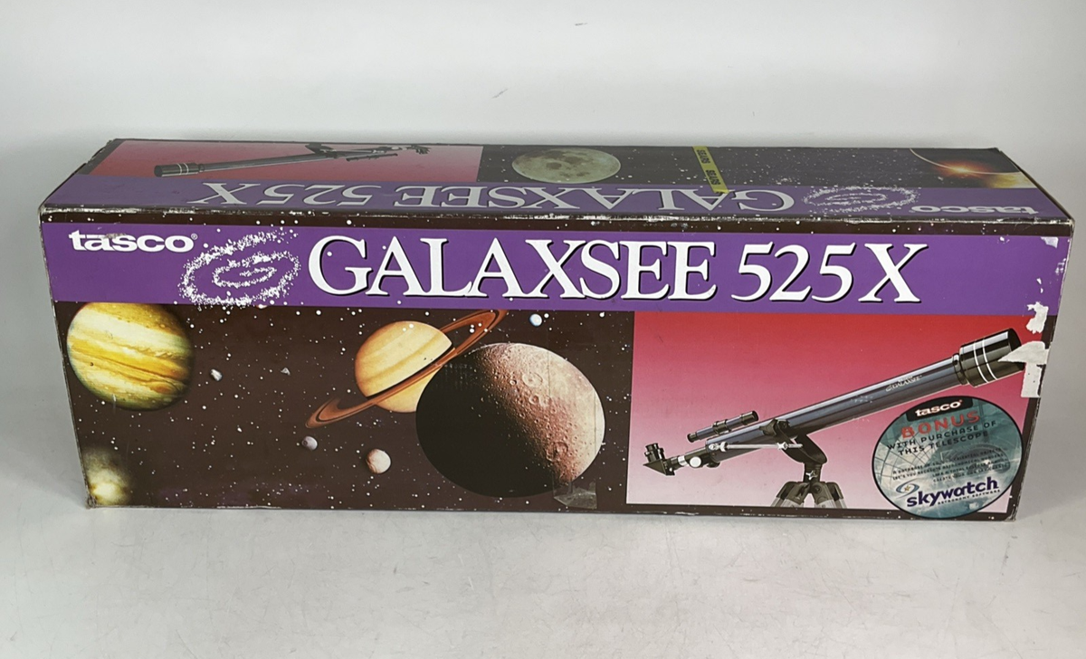 Vintage 1997 Tasco Galaxsee 525X Telescope Open Box Never Out Of