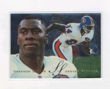 Fleer 1995 Flair Preview Shannon Sharpe #9 Denver Broncos NFL Foil Football Card