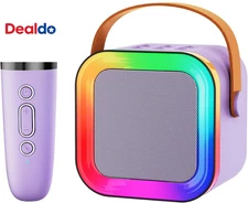 Mini Karaoke Machine Speaker for Kids Adults,Portable Bluetooth with 1-2 Wireles