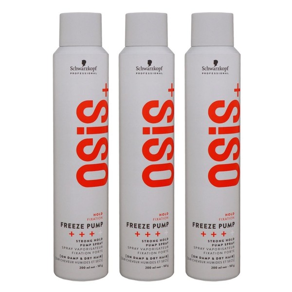 Schwarzkopf Osis Freeze Pump 3 X 200 Ml Haarspray Set-image
