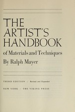 The Artist's Handbook of Materials and Techniques Hardcover Ralph