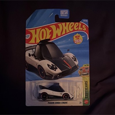 Hot Wheels Pagani Zonda Cinque Exoticars White Black Red Diecast Car 1:64 2026