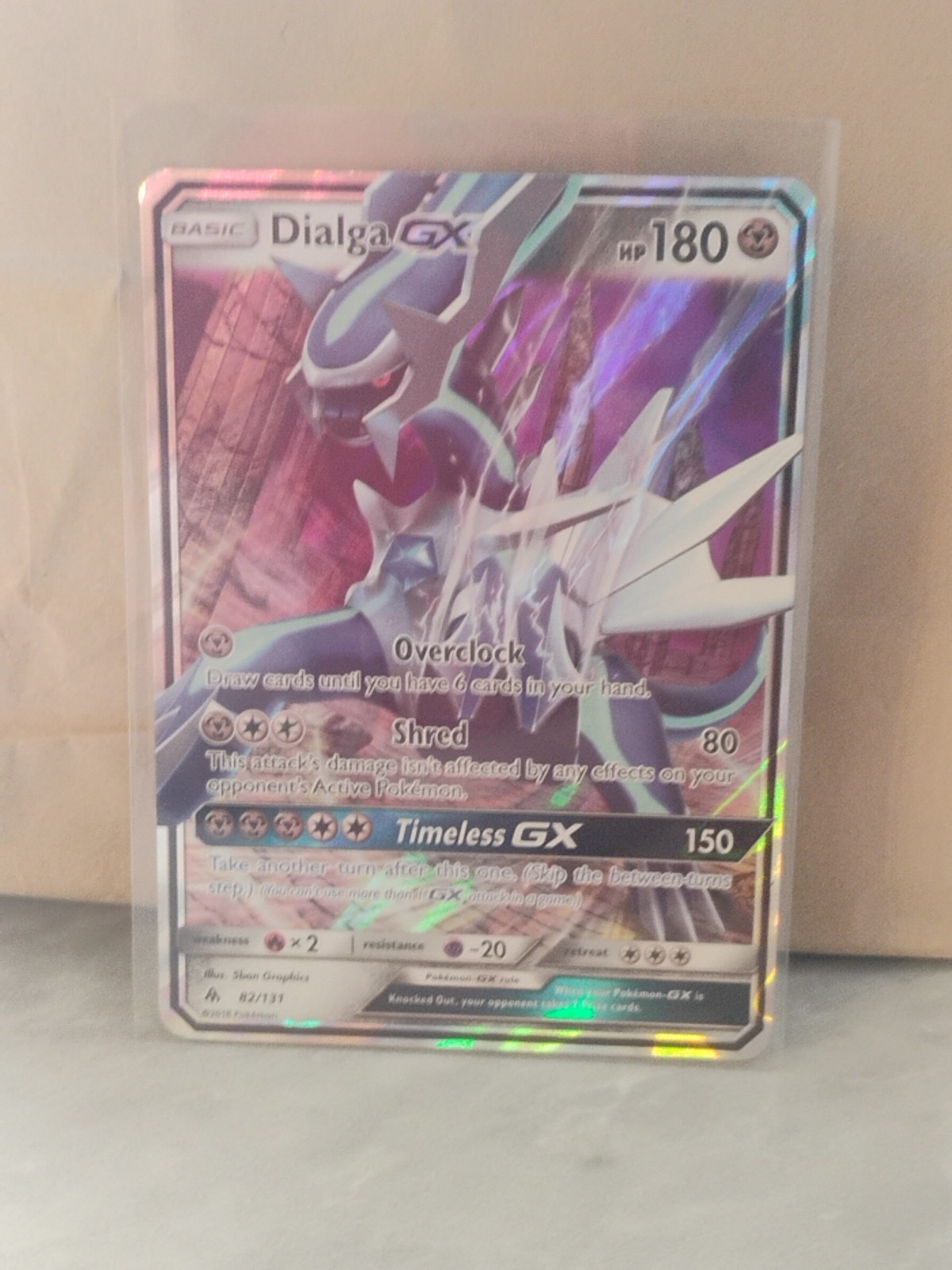 Dialga GX - 82/131 - Ultra Rare NM Sun & Moon Forbidden Light Pokemon TCG