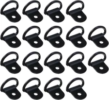 18Pcs Black D-Rings Anchor Lashing Tie Downs for Car, Truck, Trailer