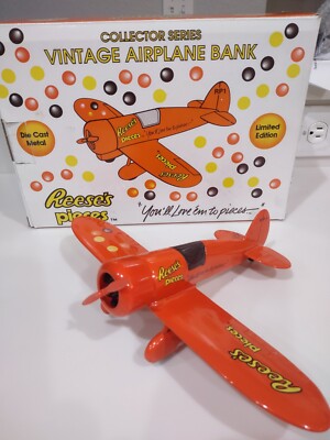 Vtg Reece's Pieces Metal Airplane Limited Edition with Original Box  