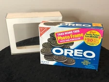 Vintage 1988 Nabisco Oreo Cookie Box EMPTY with Photo Frame 6" X 8"