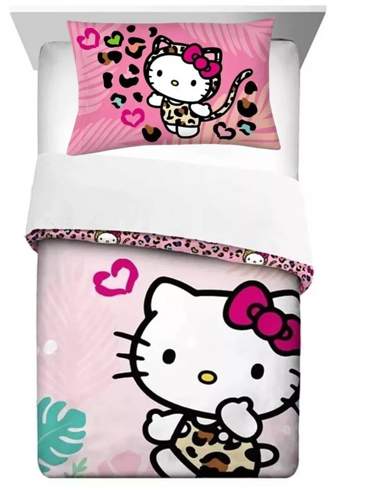 激レア☆HELLO KITTY IN THE JUNGLE☆根付全8種セット Hello Kitty Wild Jungle Kids 2pc Reversible Twin/Full Comforter