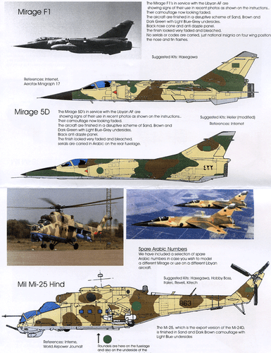 Calcomanías de la Fuerza Aérea Libia escala 1/72 - Imagen 4 de 6