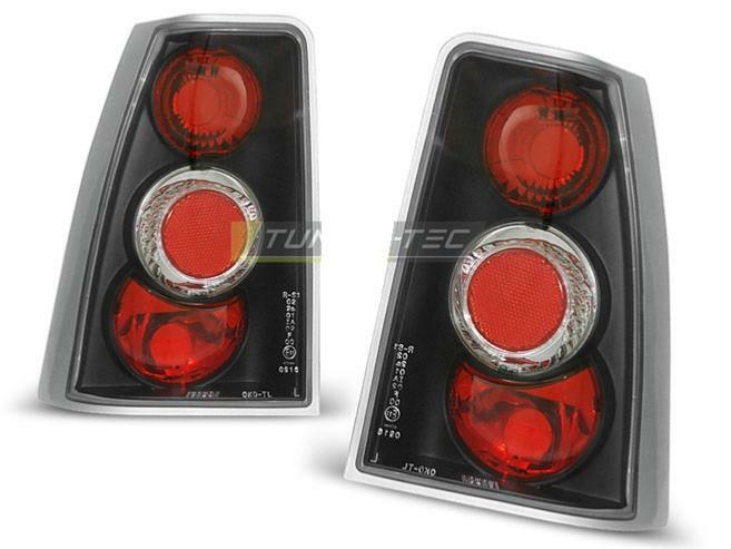 Feux arriere Opel Kadett E 84-91 noirs de remplacement standard pour carrosserie 3 et 5 portes