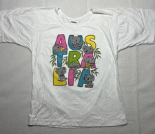 Vintage 1987 Cute Koalas Australia Spellout T Shirt Women’s Tagged Size 38