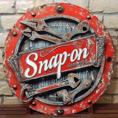 Snap On Tools Aluminum Round Weatherproof Sign Funny | eBay
