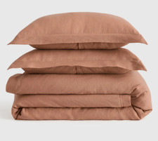 NWOT Quince King Cal King Double Flange Duvet Cover Shams Desert Sunset