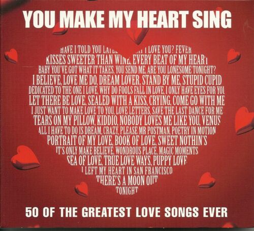 YOU MAKE MY HEART SING -  50 OF THE GREATEST LOVE SONGS EVER 2 CD ELVIS AND MORE - Afbeelding 1 van 1