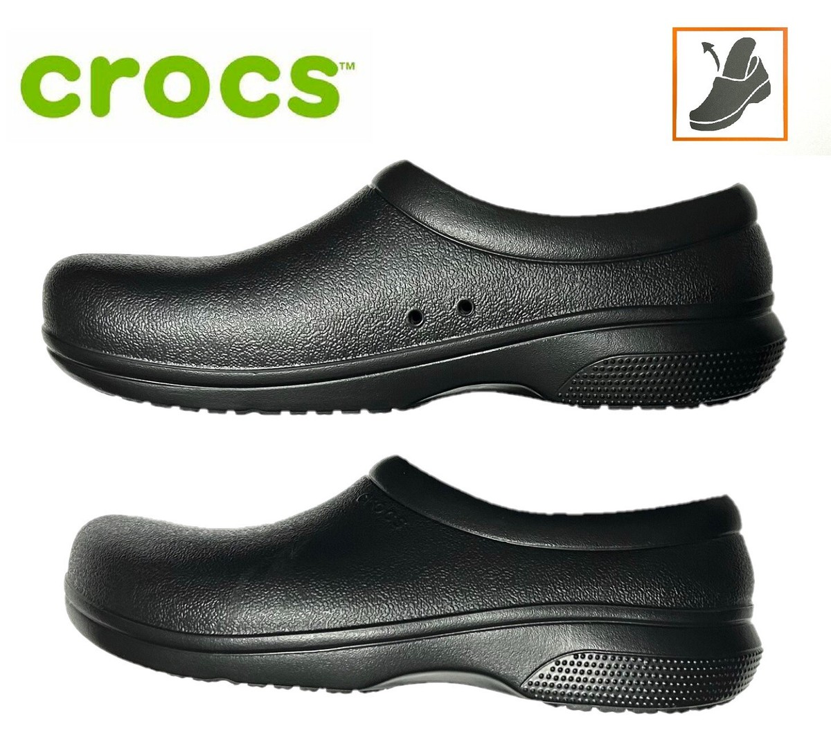 Crocs Men\'s and‎ Women\'s On The Clock Clogs | Slip Resistant Work Shoes Size 12 Crocs Men main image 4