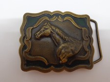 Vintage Indiana Metal Craft 1978 Horse belt buckle Rare Nice
