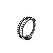 1x G23 Titanium Nose Ring Double Ring Hoop Tragus Cartilage Septum Piercing Ring