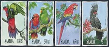 Samoa 786-789, MNH. Mi 713-716. Parrots 1991. Lory, Eclectus, Macaw, Cockatoo.
