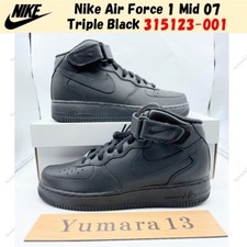 Preços baixos em Nike Air Force 1 Mid '07 Triple Black | eBay