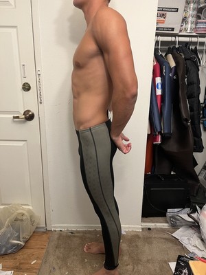 Tuta Da Nuoto Speedo Fastskin Legskin, Full Body, Nera, Spandex, Taglia 34, Vintage, Uomo