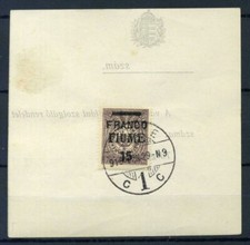 Rijeka 1919 Sass. 31 Oblitéré 80% FRANCO FIUME 15'
