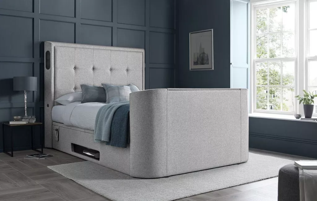 Light grey 2024 tv bed