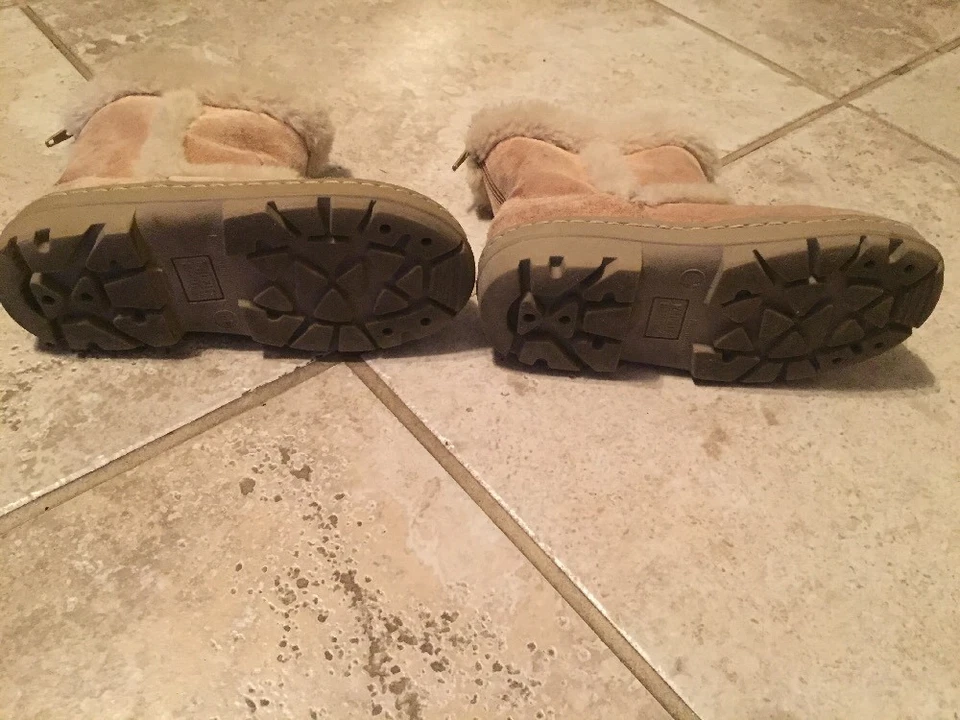 褪色荣耀儿童靴棕褐色麂皮绒 10 1/2 码绝缘学步儿童短靴 — 第 3/4 张图片