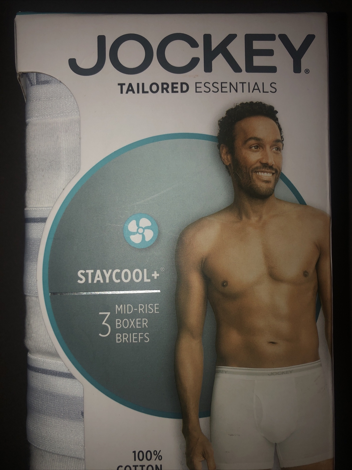 Jockey Tailored Essentials Stay Cool Men's White MidRise Briefs Size