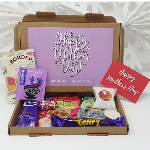 Caja de regalo personalizada para el Día de la Madre cesta galletas abrazo en caja té dulce - Imagen 11 de 19