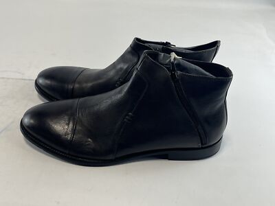 Mens Bacco Bucci Black Genuine Leather Zarra Boots Size 12D NEW