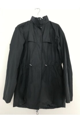 Theory Black Compactable Parka Jacket Raincoat Coat Sz S | eBay