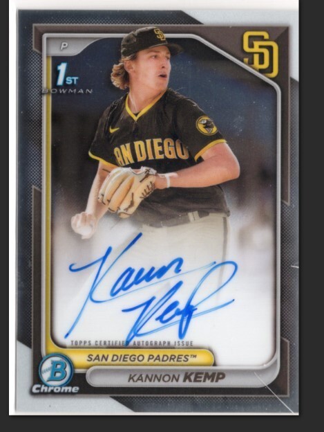 2024 Bowman Chrome - Prospect Autographs #CPA-KK Kannon Kemp RC *GREAT AUTO*
